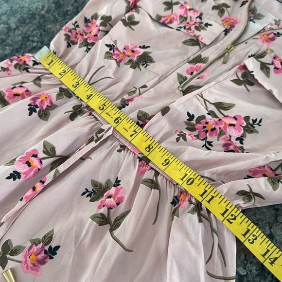 Mileage pink floral half zip blouse short sleeve NWT M - Picture 9 of 10